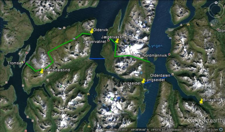 Turen over Lyngen og Tromsø Fastland